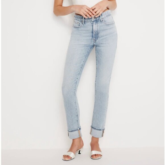 Good American Good Classic Cuffed Jeans - Picture 7 of 16